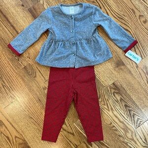 Carter’s Brand Matching Baby Girl Outfit. Size 24 Months. New With Tags.
